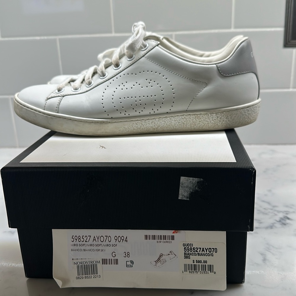 GUCCI ACE SNEAKER - white size 38